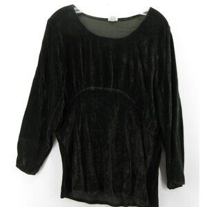 CP Shades Top Medium Sausalito Velvet Blouse Cottage Whimsigoth VTG